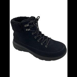 Skechers Glacial Ultra Water Repel. Suede Hiker Boots Woodlands Black - Medium